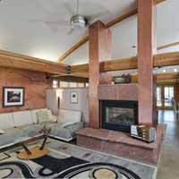 Living room in sustainable home